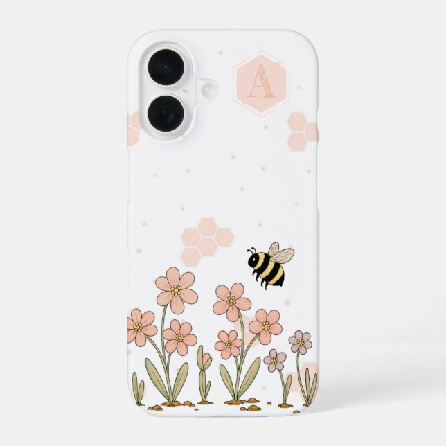 Glücklicher Bienengarten iPhone 16 Hülle (Rückseite)
