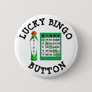 Glücklicher BINGO Knopf-Green Card-Knopf Button