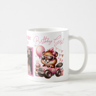 GLÜCKLICHER BIRTHDAY MÄDCHEN PINK BIAVER PERSONALI KAFFEETASSE