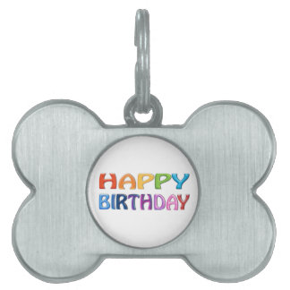 GLÜCKLICHER BIRTHTAG - Happy 3D-ähnliches farbiges Tiermarke