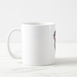 Glücklicher blauer Pitbull mit Sonnenbrille Kaffeetasse