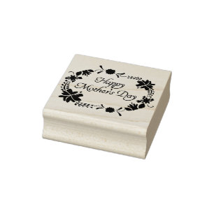 Glücklicher Blumenkreis der Mutter Tages Gummistempel