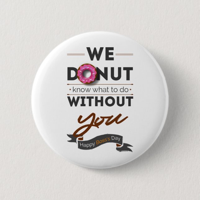 Glücklicher Boss-Tag Button (Vorderseite)