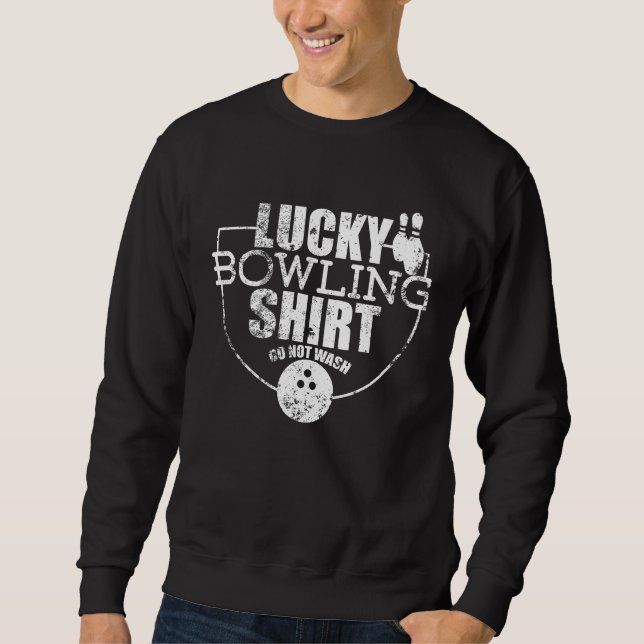 Glücklicher Bowling Funny für Bowlers Sweatshirt (Vorderseite)