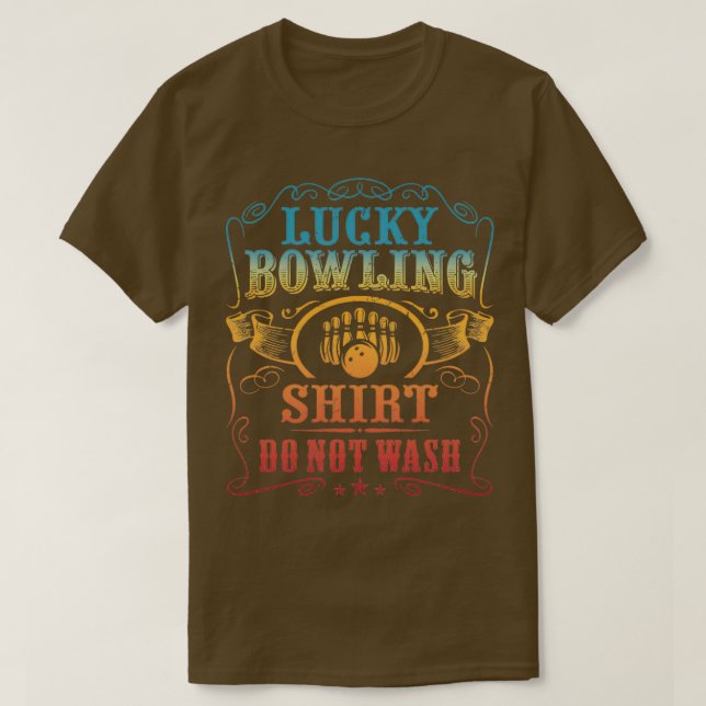 Glücklicher Bowling weht kein lustiges Sprichwort  T-Shirt (Design vorne)