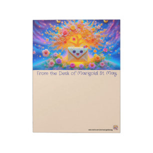 Glücklicher Briefumschlag Notizblock