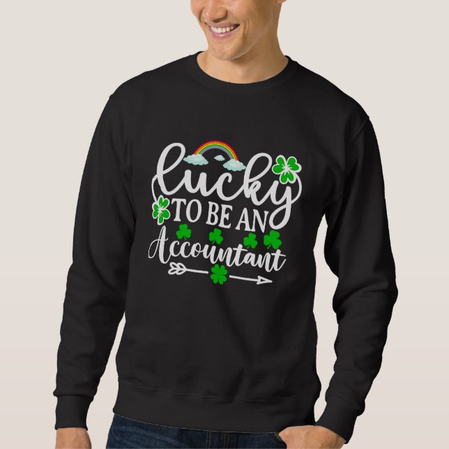 Glücklicher Buchhalter am St. Patrick's Day Sweatshirt (Vorderseite)