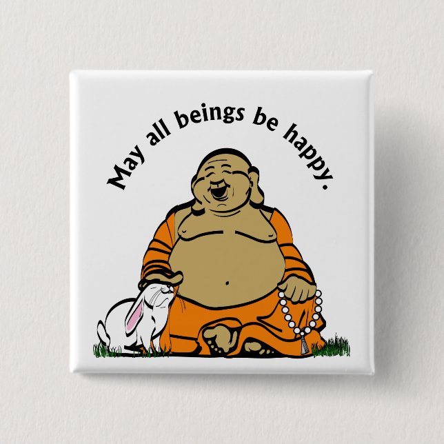 GLÜCKLICHER BUDDHA BUTTON (Vorderseite)