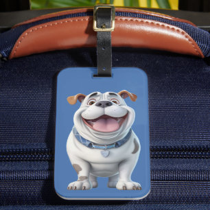 Glücklicher Bulldogge Gepäckanhänger