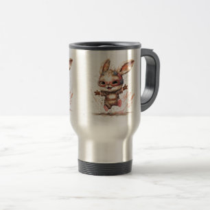 Glücklicher Bunny-Reisemug/Alltags-Mug, 0,45 l  Reisebecher