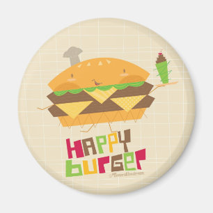 Glücklicher Burger Magnet