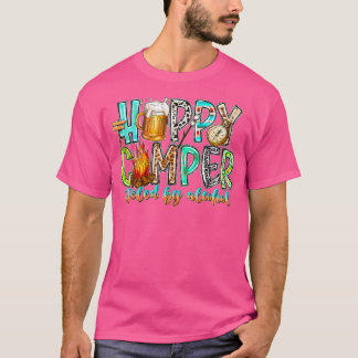 Glücklicher Camper, angetrieben von Alkohol-Campin T-Shirt