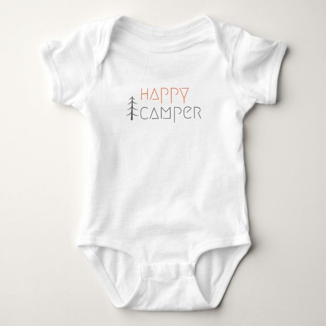 glücklicher Camper. Baby Bodyssuits & One-Pieces Strampler (Vorderseite)