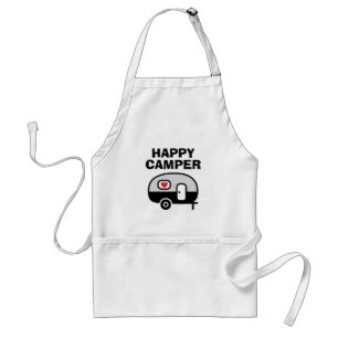 Glücklicher Camper BBQ-Schürze für Menschen, die C Schürze