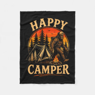 Glücklicher Camper Bigfoot Sasquatch Outdoor-Abent Fleecedecke