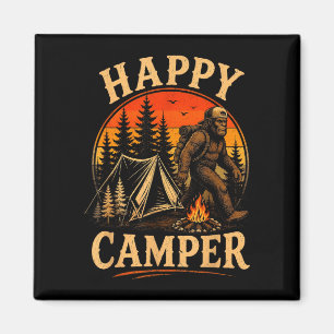Glücklicher Camper Bigfoot Sasquatch Outdoor-Abent Magnet