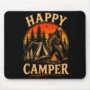 Glücklicher Camper Bigfoot Sasquatch Outdoor-Abent Mousepad