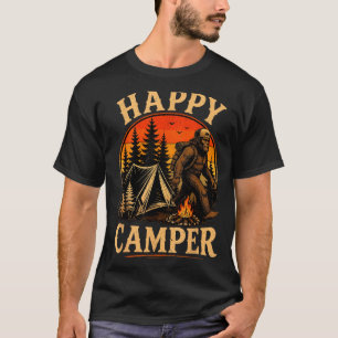 Glücklicher Camper Bigfoot Sasquatch Outdoor-Abent T-Shirt