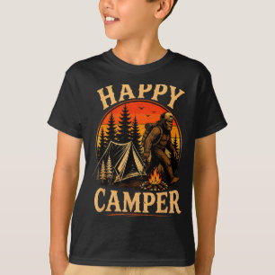 Glücklicher Camper Bigfoot Sasquatch Outdoor-Abent T-Shirt