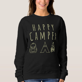 GLÜCKLICHER CAMPER Camping Grafik Casual Sweatshirt