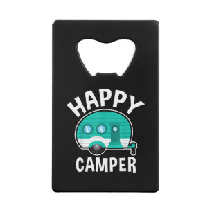 Glücklicher Camper Campingwagen Wohnwagen Lustiger Geldbeutel Flaschenöffner