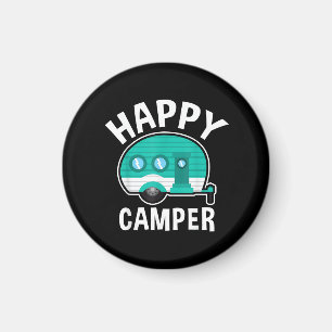 Glücklicher Camper Campingwagen Wohnwagen Lustiger Magnet