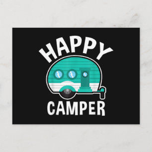 Glücklicher Camper Campingwagen Wohnwagen Lustiger Postkarte