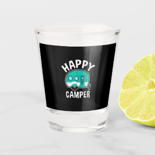 Glücklicher Camper Campingwagen Wohnwagen Lustiger Schnapsglas