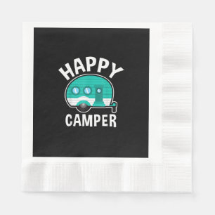 Glücklicher Camper Campingwagen Wohnwagen Lustiger Serviette
