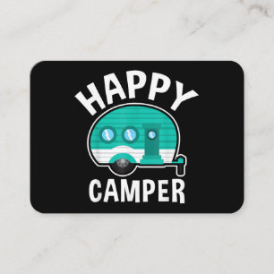 Glücklicher Camper Campingwagen Wohnwagen Lustiger Visitenkarte