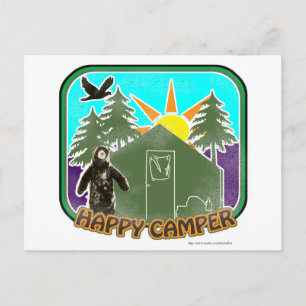 Glücklicher Camper-Farbton Postkarte