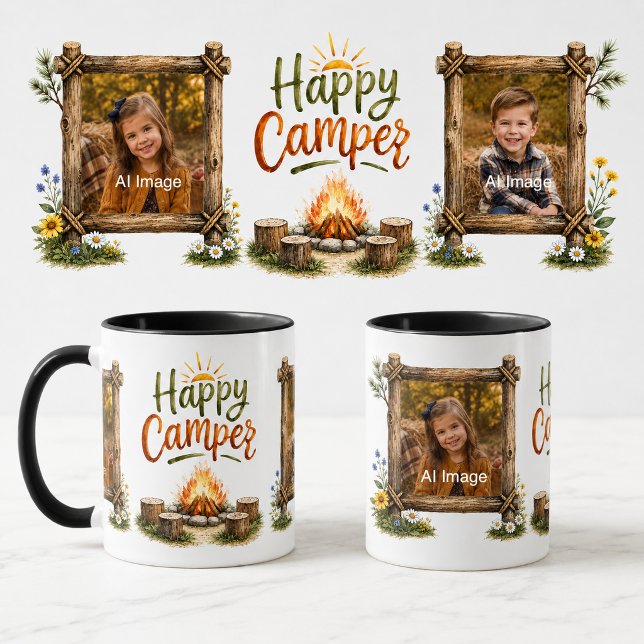Glücklicher Camper-Fotomug Tasse (Von Creator hochgeladen)