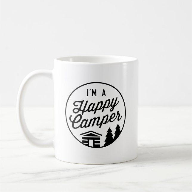 glücklicher Camper Kaffeetasse (Links)