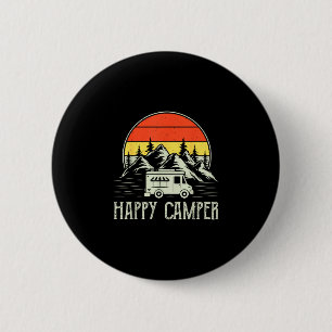 Glücklicher Camper Kleinkind Junge lustig vintage  Button