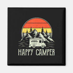 Glücklicher Camper Kleinkind Junge lustig vintage Magnet