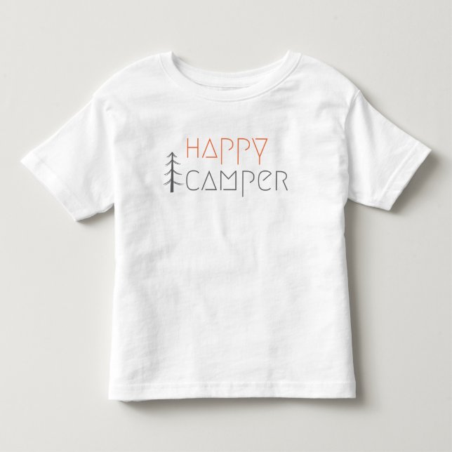 glücklicher Camper. Kleinkind T-Shirt (Vorderseite)