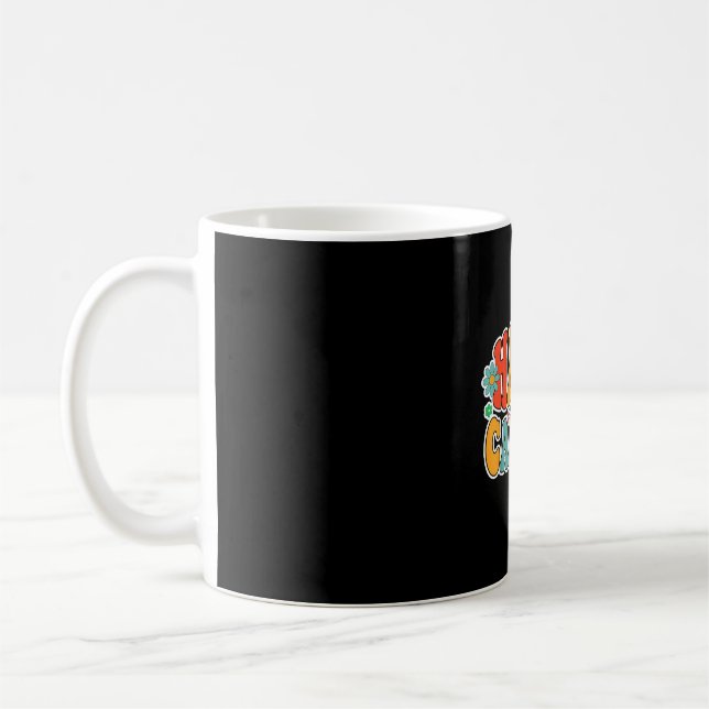 Glücklicher Camper-Marshmallow lustiger Wandern Ca Kaffeetasse (Links)