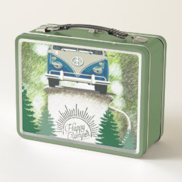 glücklicher Camper Metall Brotdose