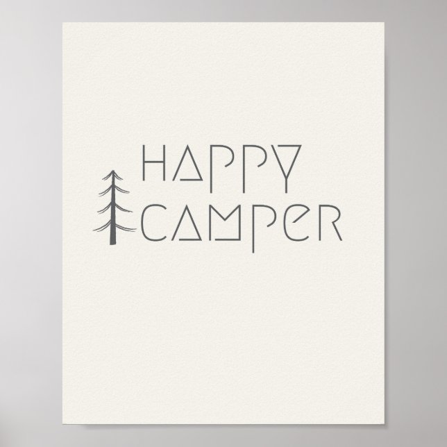 glücklicher Camper. Poster & Prints (Vorne)