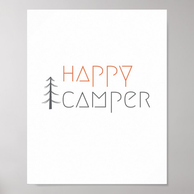 glücklicher Camper. Poster & Prints (Vorne)