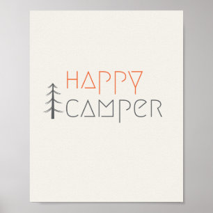 glücklicher Camper. Poster & Prints