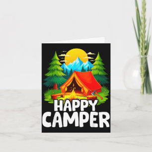 Glücklicher Camper Retro-Sommercamp Camping-Trip Karte