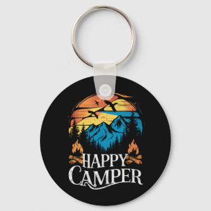 Glücklicher Camper Retro Vintage passendes Camping Schlüsselanhänger