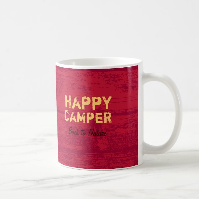 Glücklicher Camper Rustikaler Maßgeschneiderter Ca Tasse (Rechts)