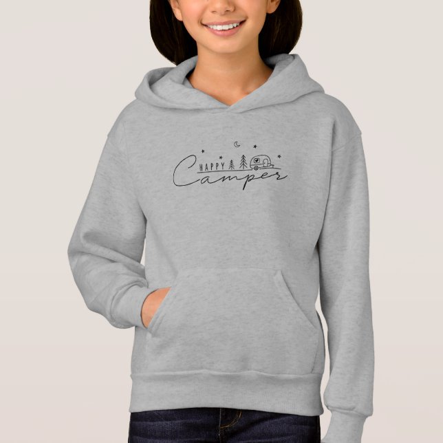 Glücklicher Camper Silhouette Hoodie (Vorderseite)