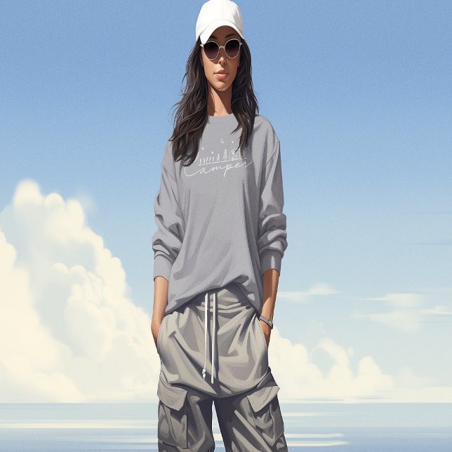 Glücklicher Camper Silhouette Sweatshirt (Happy Camper Silhouette Sweatshirt)