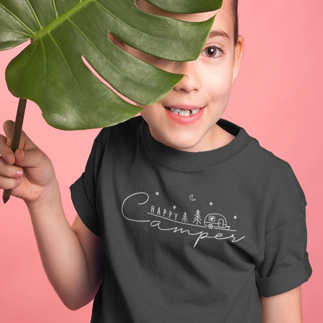 Glücklicher Camper Silhouette Tri-Blend Shirt (Happy Camper Silhouette Tri-Blend Shirt)