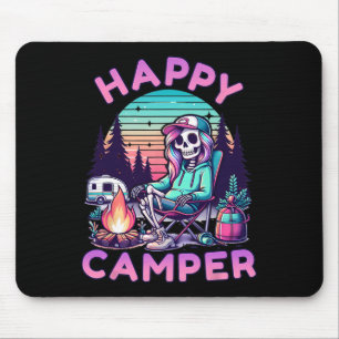 Glücklicher Camper Skelett Camping Lustiger Sommer Mousepad