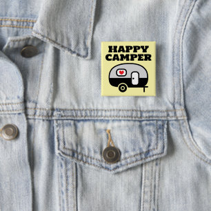 Glücklicher Camper süßer Knopf für RV Besitzer Button
