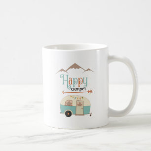 Glücklicher Camper Süßer Retro-Wohnwagen Kaffeetasse